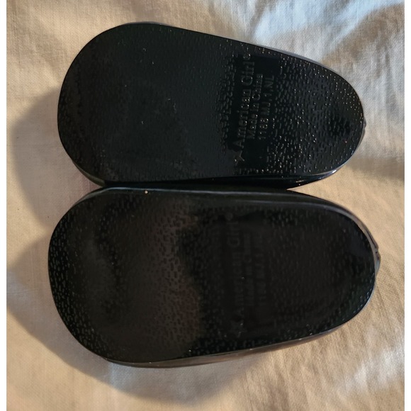 American Girl Doll Merry Magenta Black Patent Leather Flats Shoes Rhinestone - Picture 7 of 7